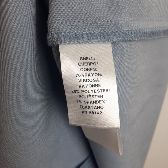 Ruffle Front Chambray Dress Size 10. Blue Midi Frilly Feminine Sun London Times - Picture 14 of 16